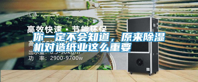 你一定不會(huì)知道,原來除濕機(jī)對(duì)造紙業(yè)這么重要