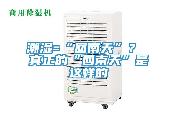 潮濕=“回南天”？ 真正的“回南天”是這樣的
