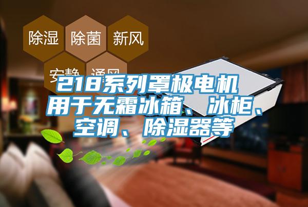 218系列罩極電機(jī) 用于無(wú)霜冰箱、冰柜、空調(diào)、除濕器等