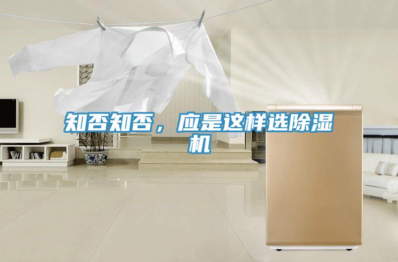 知否知否，應是這樣選除濕機