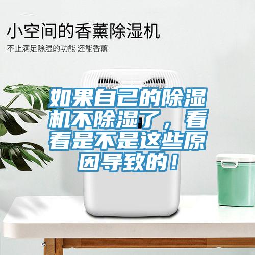 如果自己的除濕機不除濕了，看看是不是這些原因導致的！