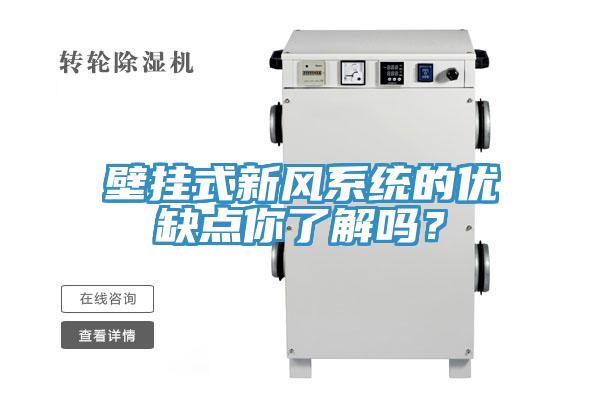 壁掛式新風系統的優缺點你了解嗎？