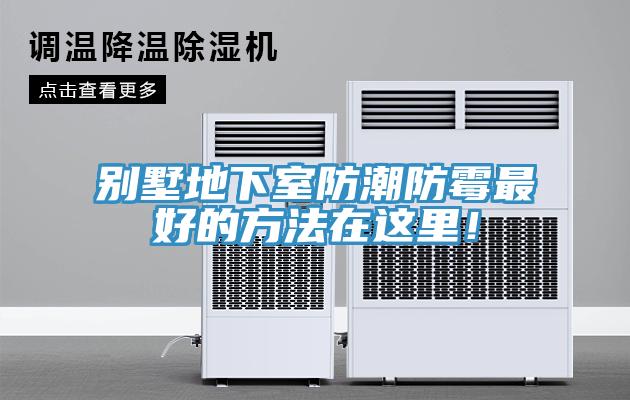 別墅地下室防潮防霉最好的方法在這里！