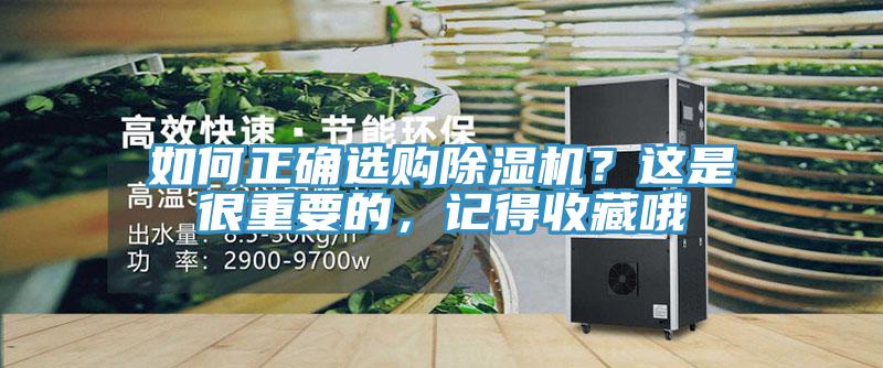 如何正確選購除濕機？這是很重要的，記得收藏哦