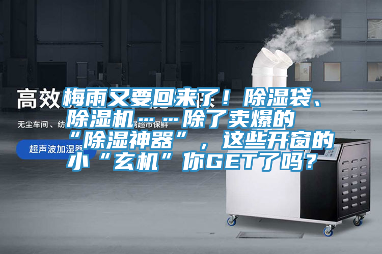 梅雨又要回來了！除濕袋、除濕機……除了賣爆的“除濕神器”，這些開窗的小“玄機”你GET了嗎？