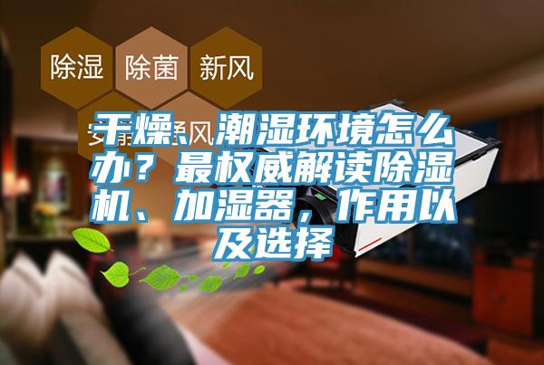 干燥、潮濕環境怎么辦？最權威解讀除濕機、加濕器，作用以及選擇